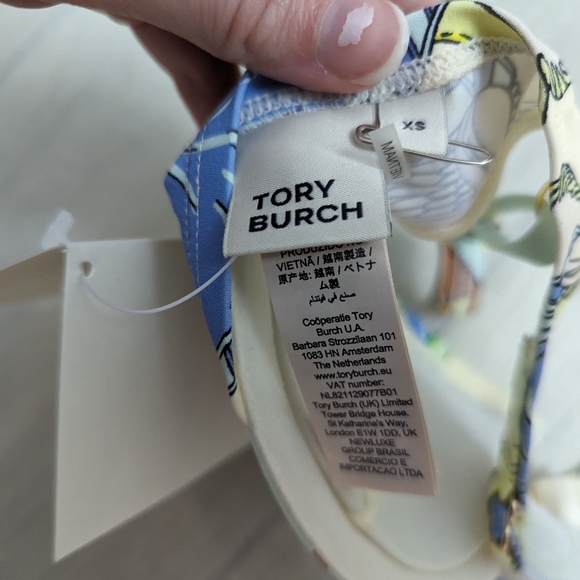 Tory Burch Blue Carousel Bikini Top - Picture 3 of 7